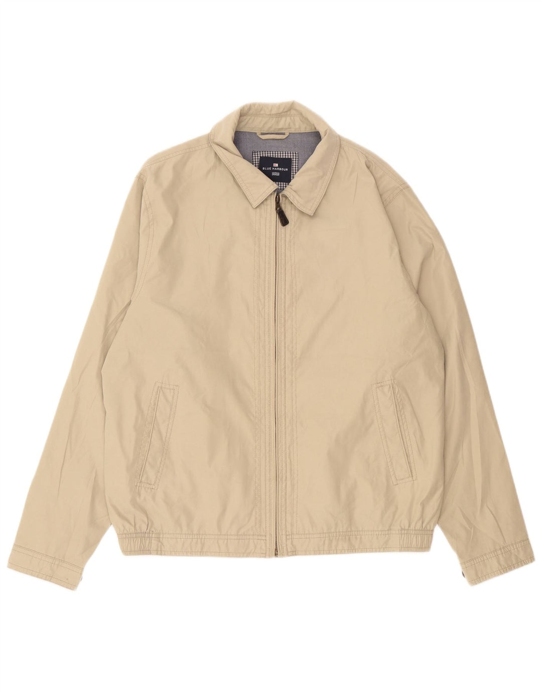 Marks & Spencer Bomber Jacket UK 40 Large Beige Polyester