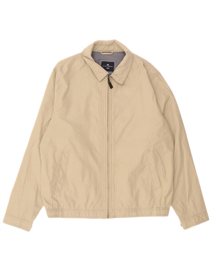 Marks & Spencer Bomber Jacket UK 40 Large Beige Polyester