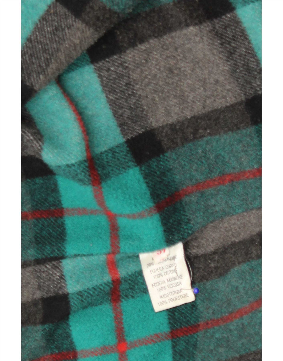 Vintage Herre Hooded Duffel Coat IT 46 Small Green Wool
