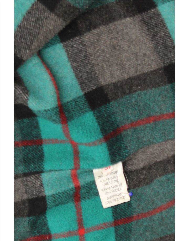 Vintage Herre Hooded Duffel Coat IT 46 Small Green Wool