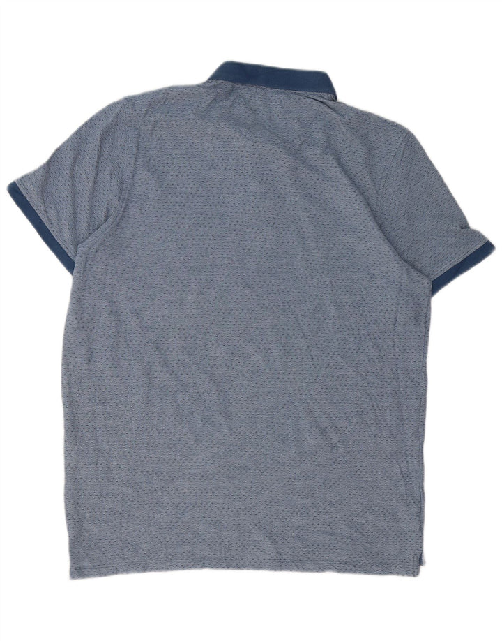 Jack & Jones herre poloshirt XL blå plettet bomuld