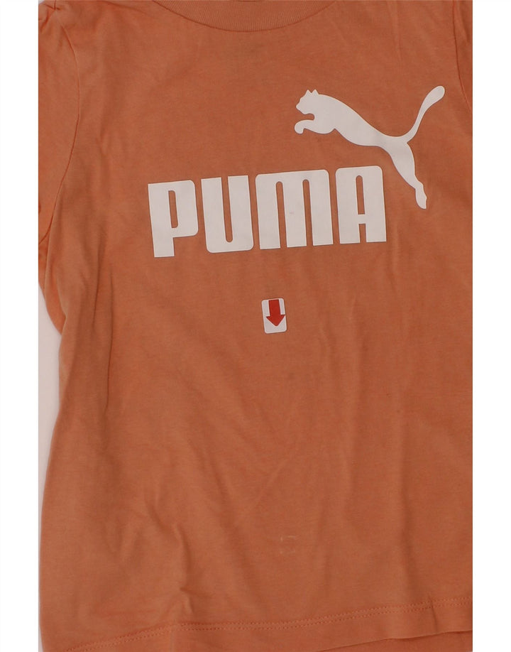 PUMA Girls Graphic T-Shirt Top 2-3 Years Pink Vintage Puma and Second-Hand Puma from Messina Hembry 