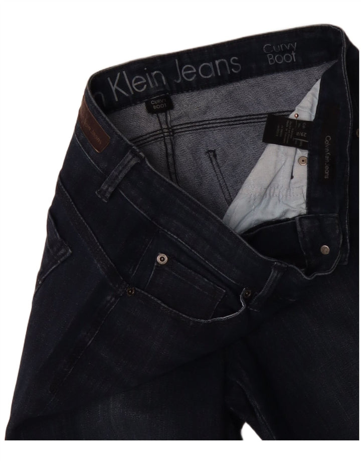 Calvin Klein Dame Bootcut Jeans US 8 Medium W29 L31 Marineblå Bomuld