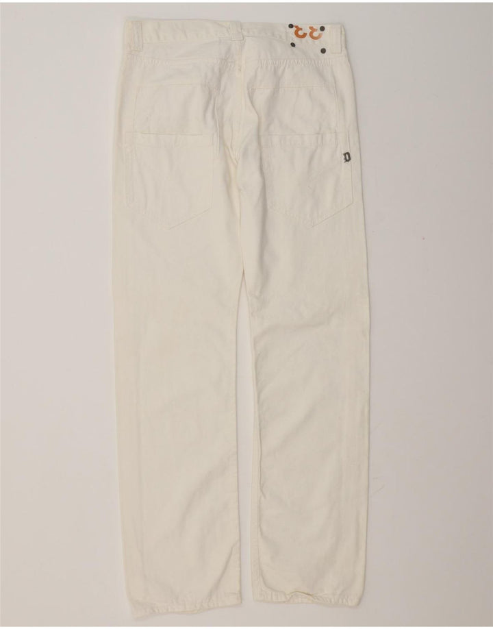 Dondup Herre Stan Dart Straight Jeans W33 L32 Hvid Bomuld