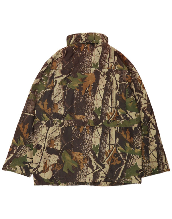 Vintage Herre Utility Jacket UK 42 XL Khaki Camouflage Polyester
