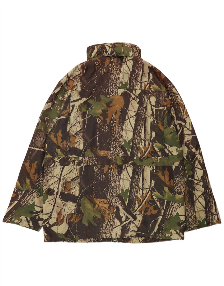 Vintage Herre Utility Jacket UK 42 XL Khaki Camouflage Polyester