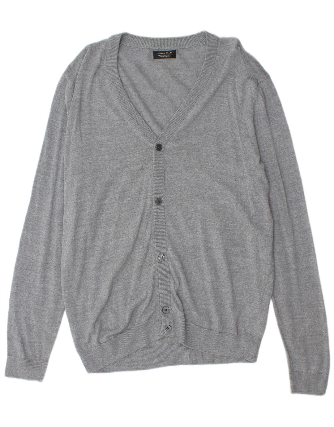 Zara Herre Cardigan Sweater XL Grå