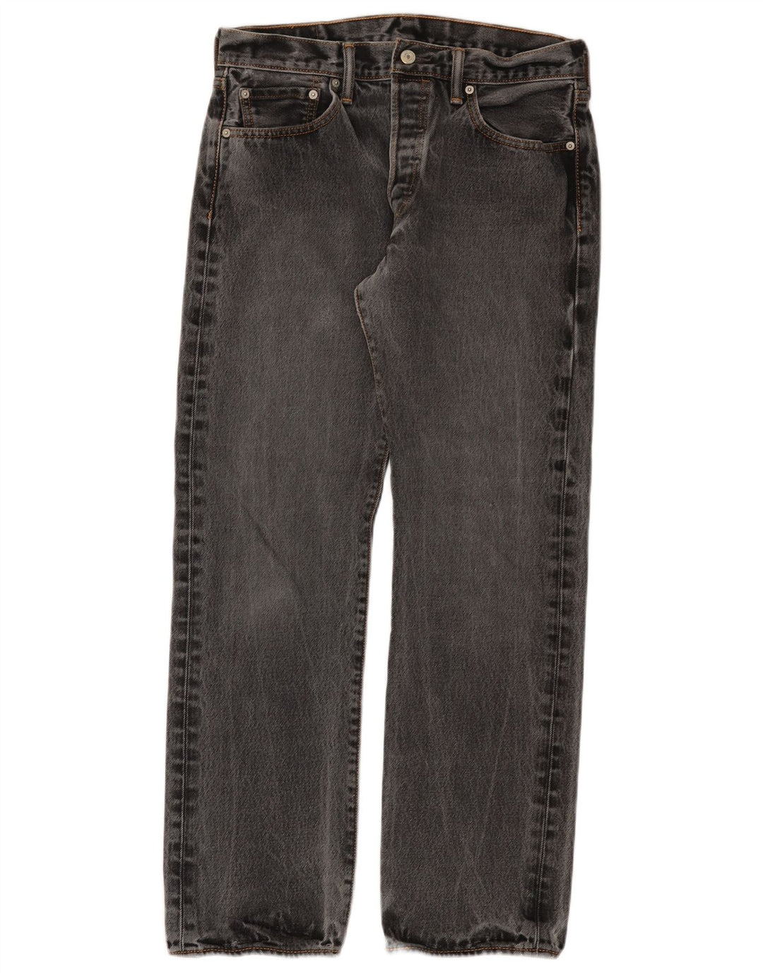 Levi's Herre 501 Straight Jeans W32 L32 Grå Bomuld