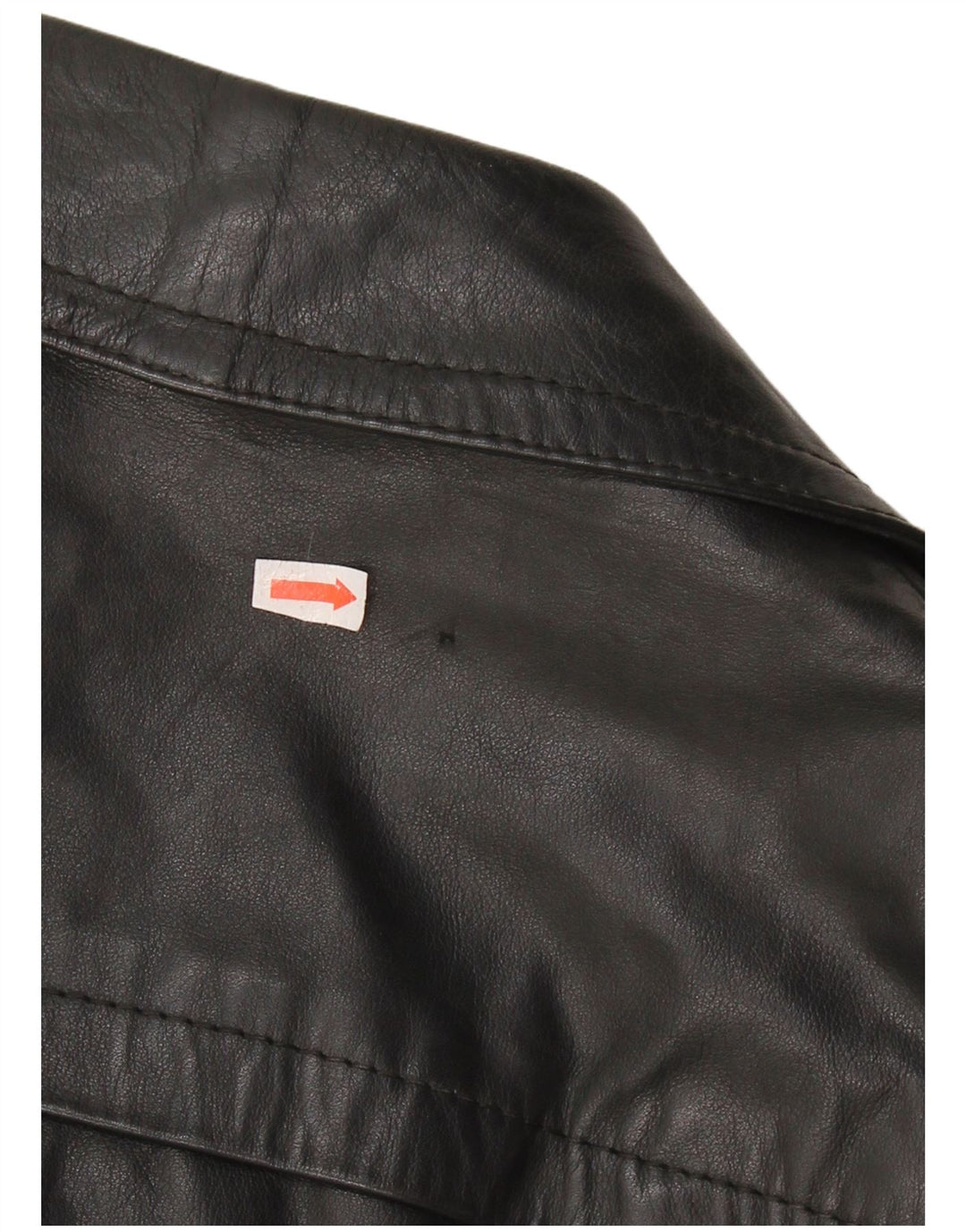 VINTAGE Læderfrakke til mænd IT 48 Medium Sort Læder