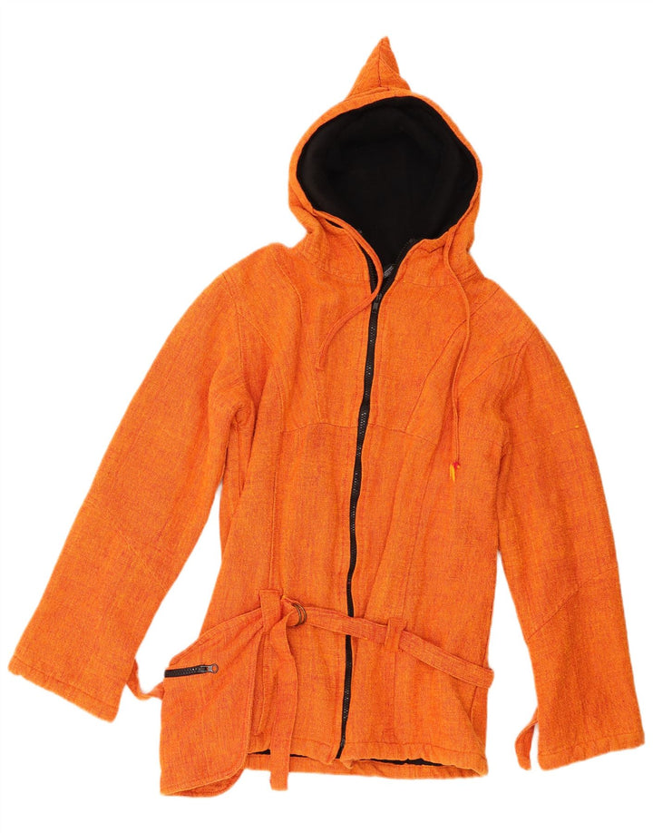 Coline Dame Hooded Bomber Jacket UK 12 Medium Orange Bomuld
