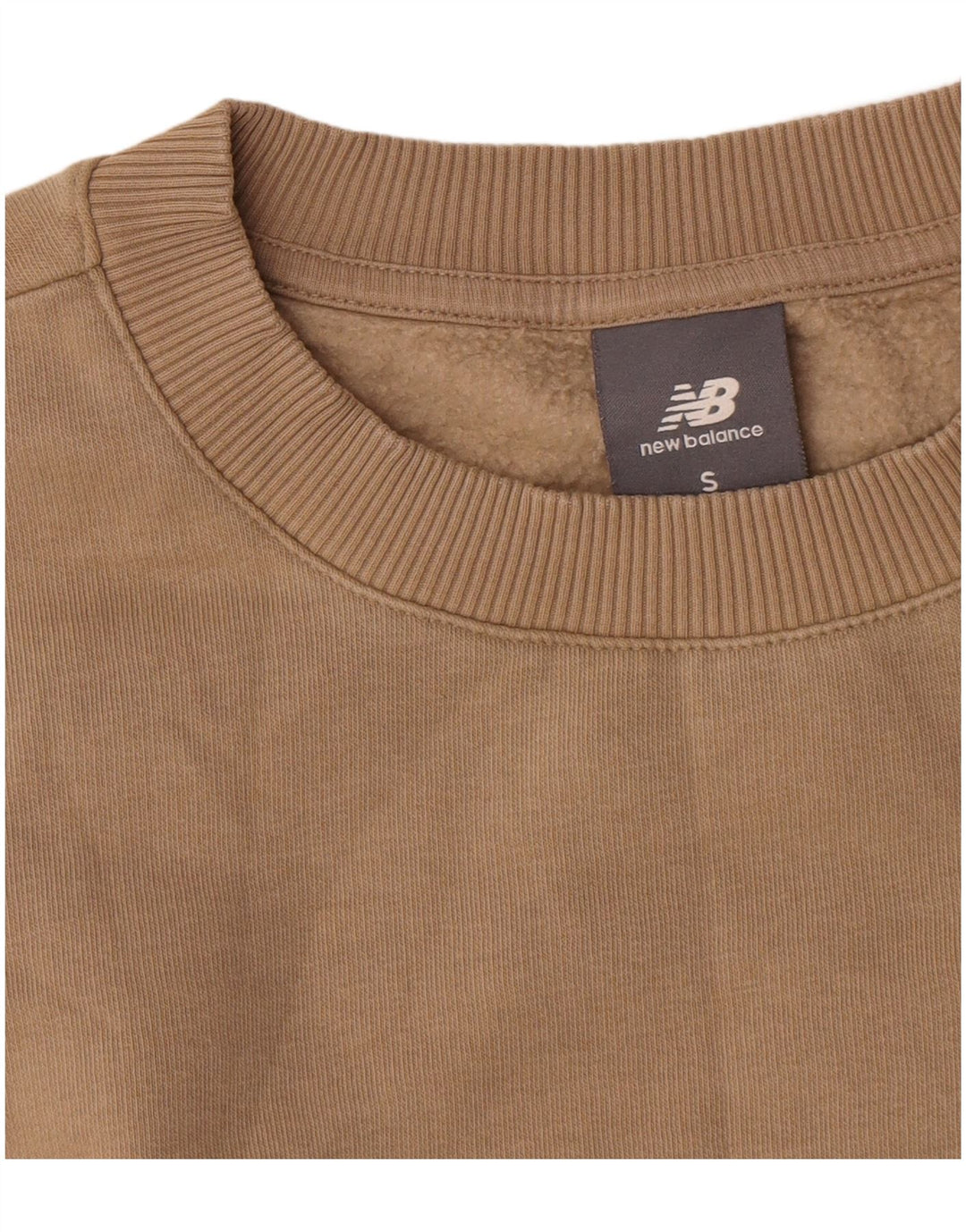 New Balance Dame Grafisk Oversized Sweatshirt Jumper UK 10 Small Beige