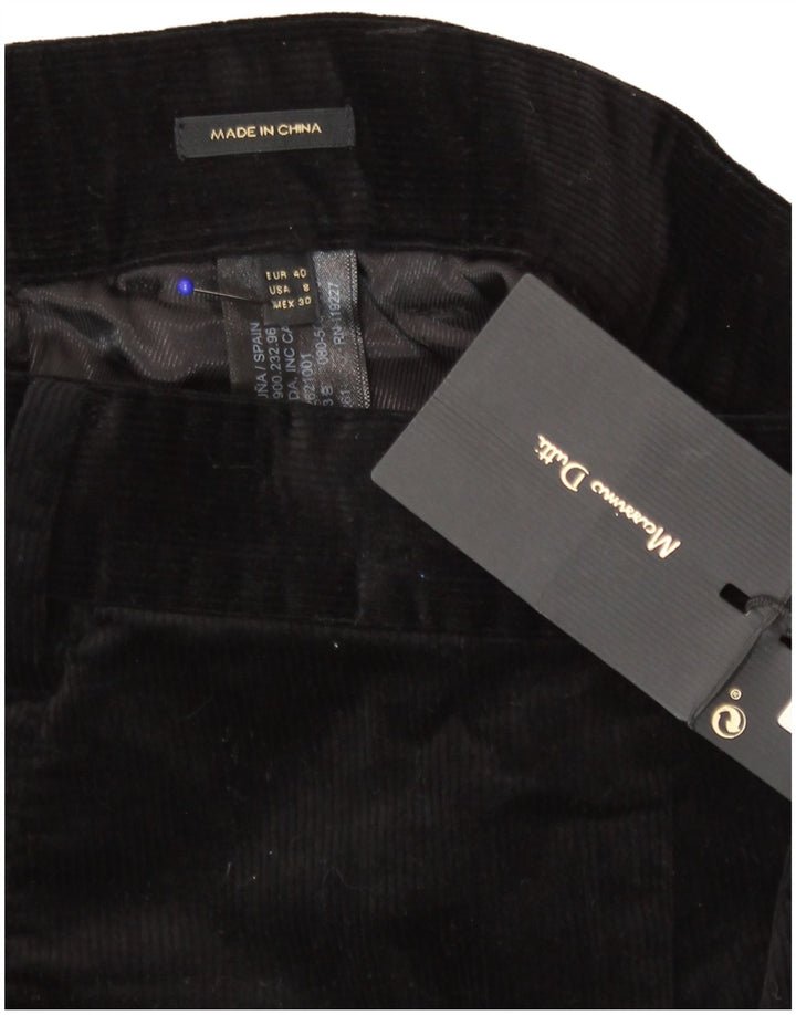 Massimo Dutti Dame lige fløjlsbukser EU 40 Medium W30 L30 Sort