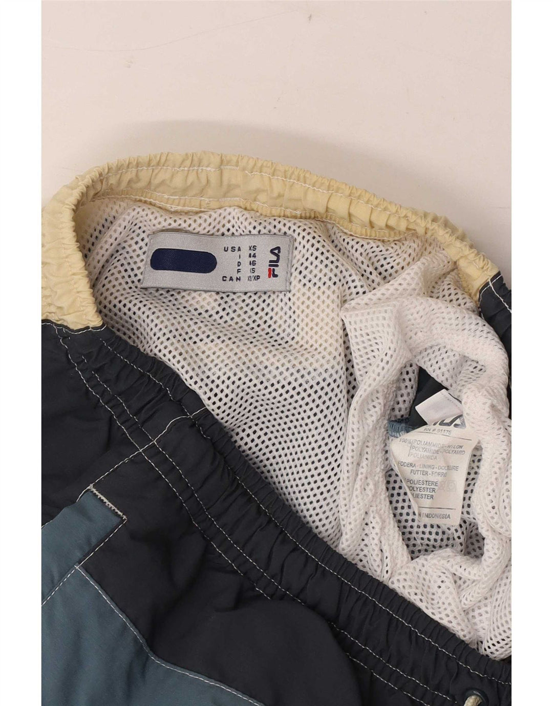 Fila Herre grafiske svømmeshorts XS Blå Colourblock Polyamid