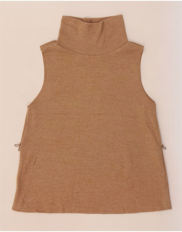Zara Damevest Top UK 12 Medium Beige Bomuld