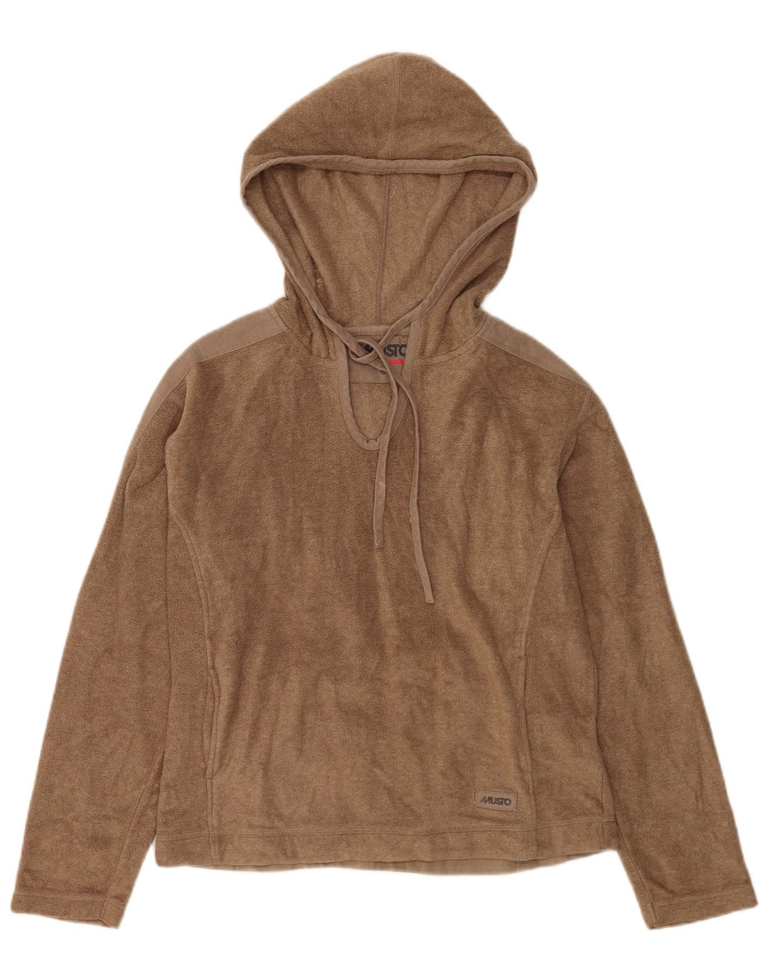 Musto Fleecetrøje med hætte til kvinder UK 12 Medium Brun Polyester