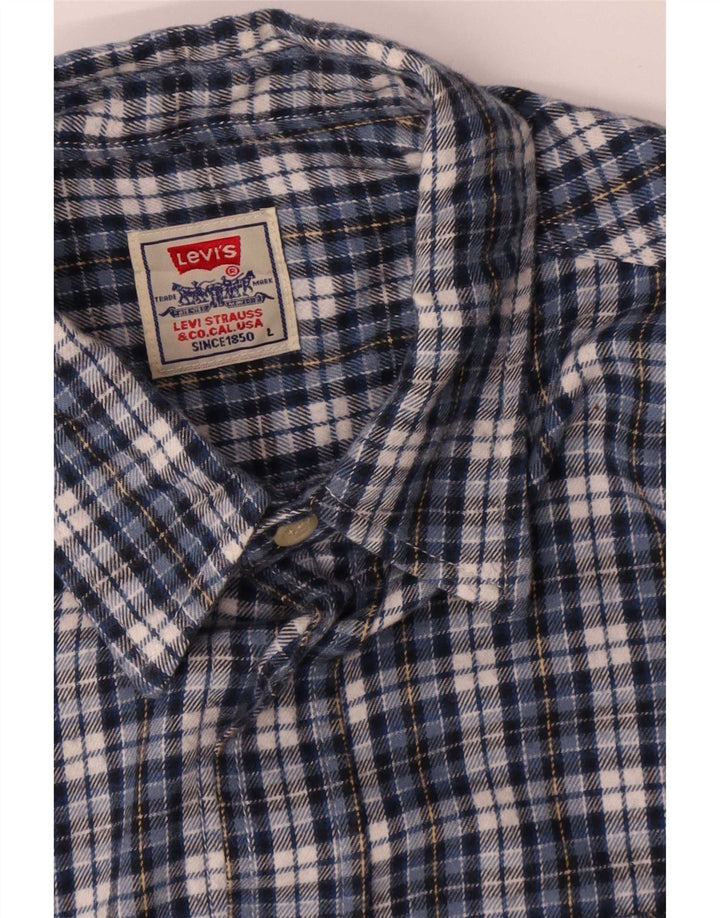 Levi's Flanelskjorte til mænd, stor blå ternet