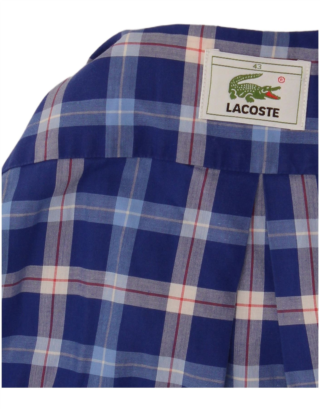 Lacoste Herre kortærmet skjorte str. 43 Large Blue Check