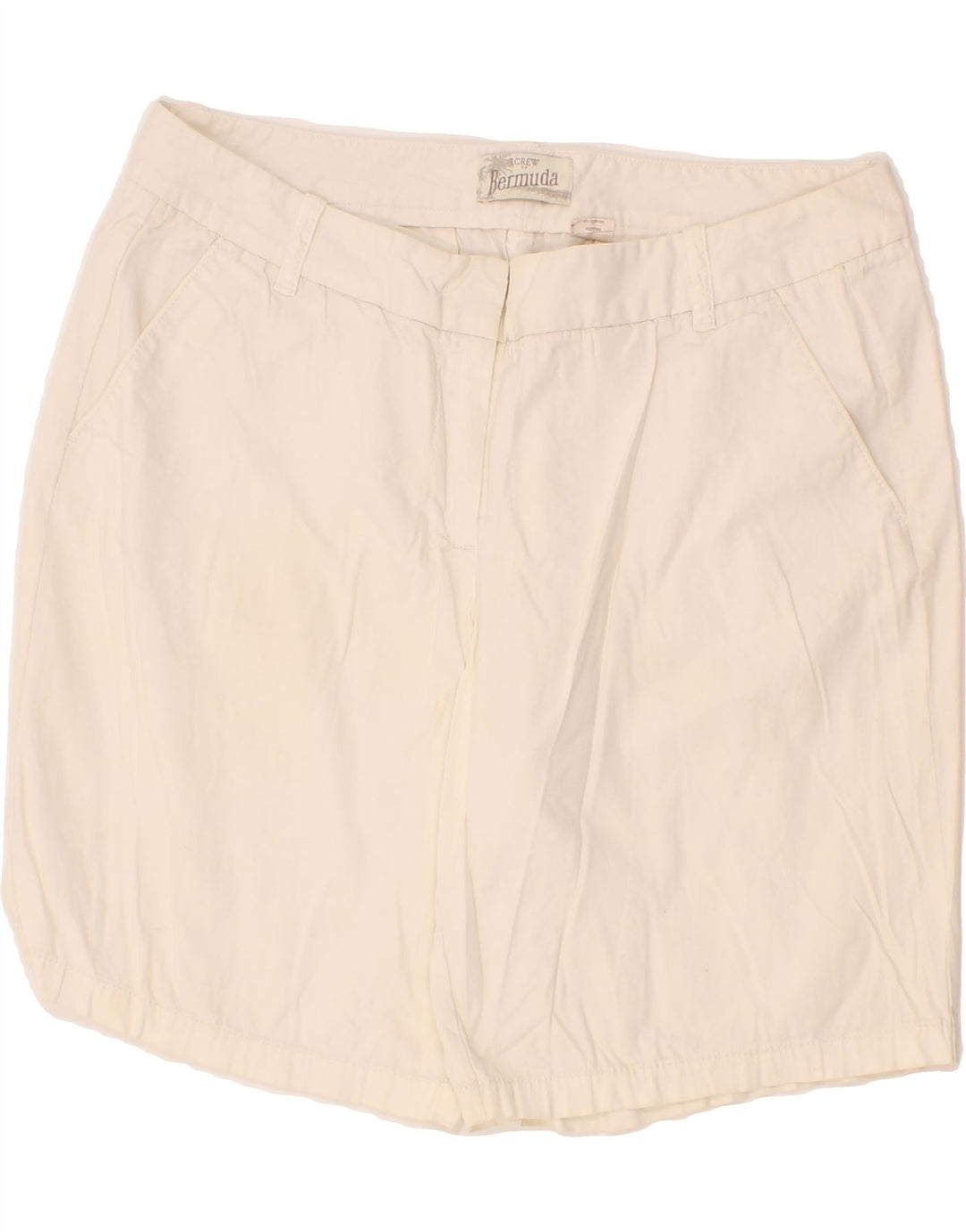 J. CREW Womens Bermuda Chino Shorts US 8 Medium W34  White Cotton Vintage J. Crew and Second-Hand J. Crew from Messina Hembry 