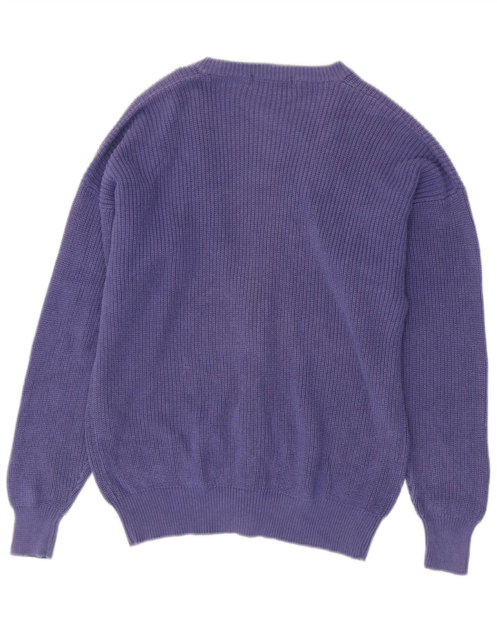 Fila Herre Cardigan Sweater IT 48 Medium Lilla Bomuld