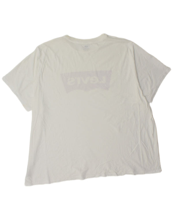 Levi's Herre grafisk T-shirt top 4XL hvid bomuld