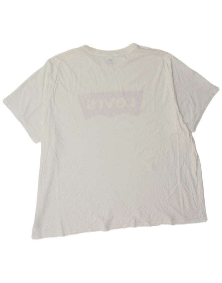 Levi's Herre grafisk T-shirt top 4XL hvid bomuld
