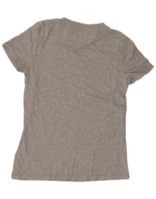 Tommy Hilfiger Dame T-Shirt Top UK 6 XS Grå Bomuld