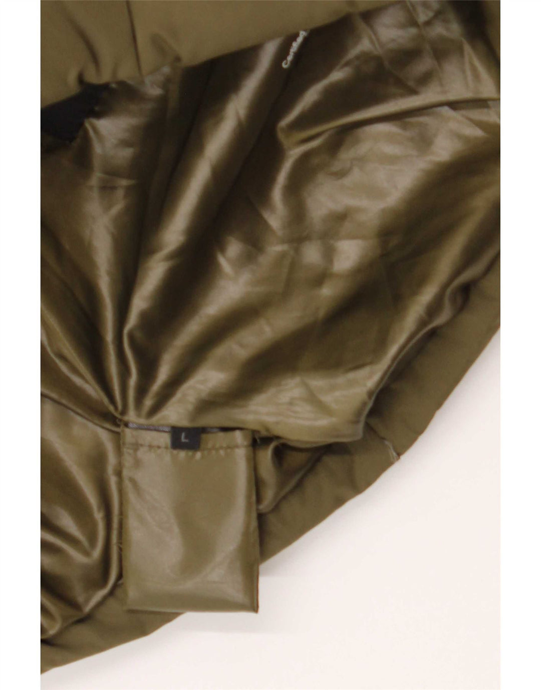 Guess grafisk polstret jakke til kvinder UK 12 Medium Khaki Polyester