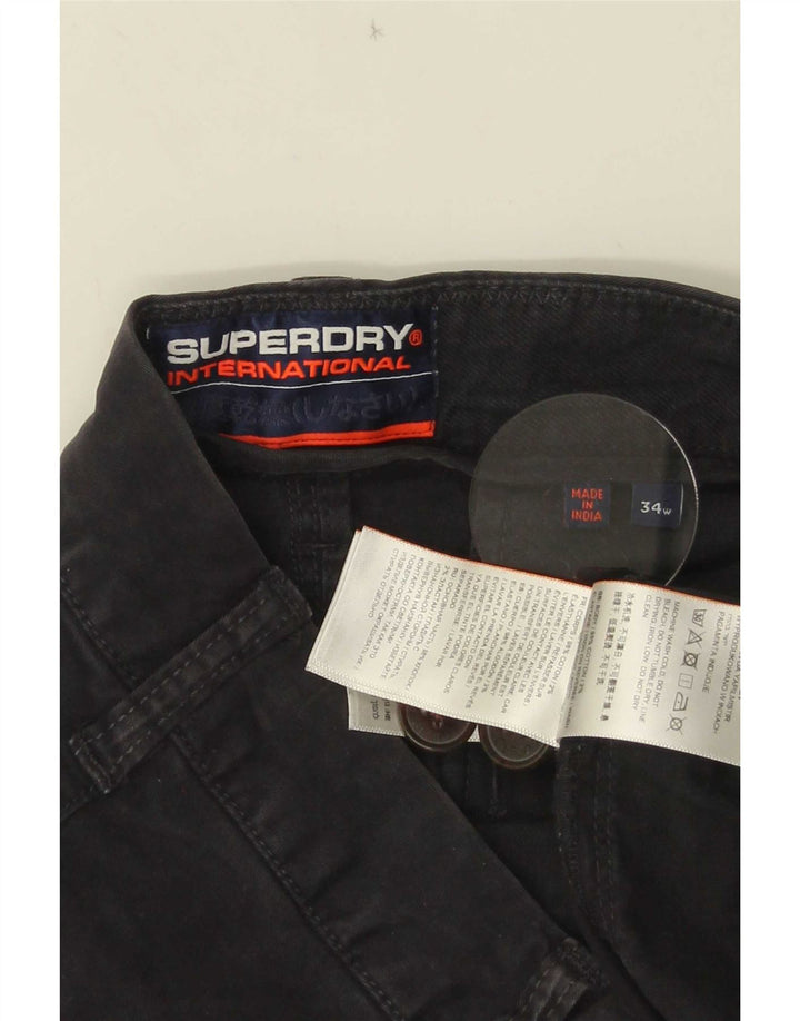 Superdry Chino Shorts til mænd W34 Large Black Bomuld