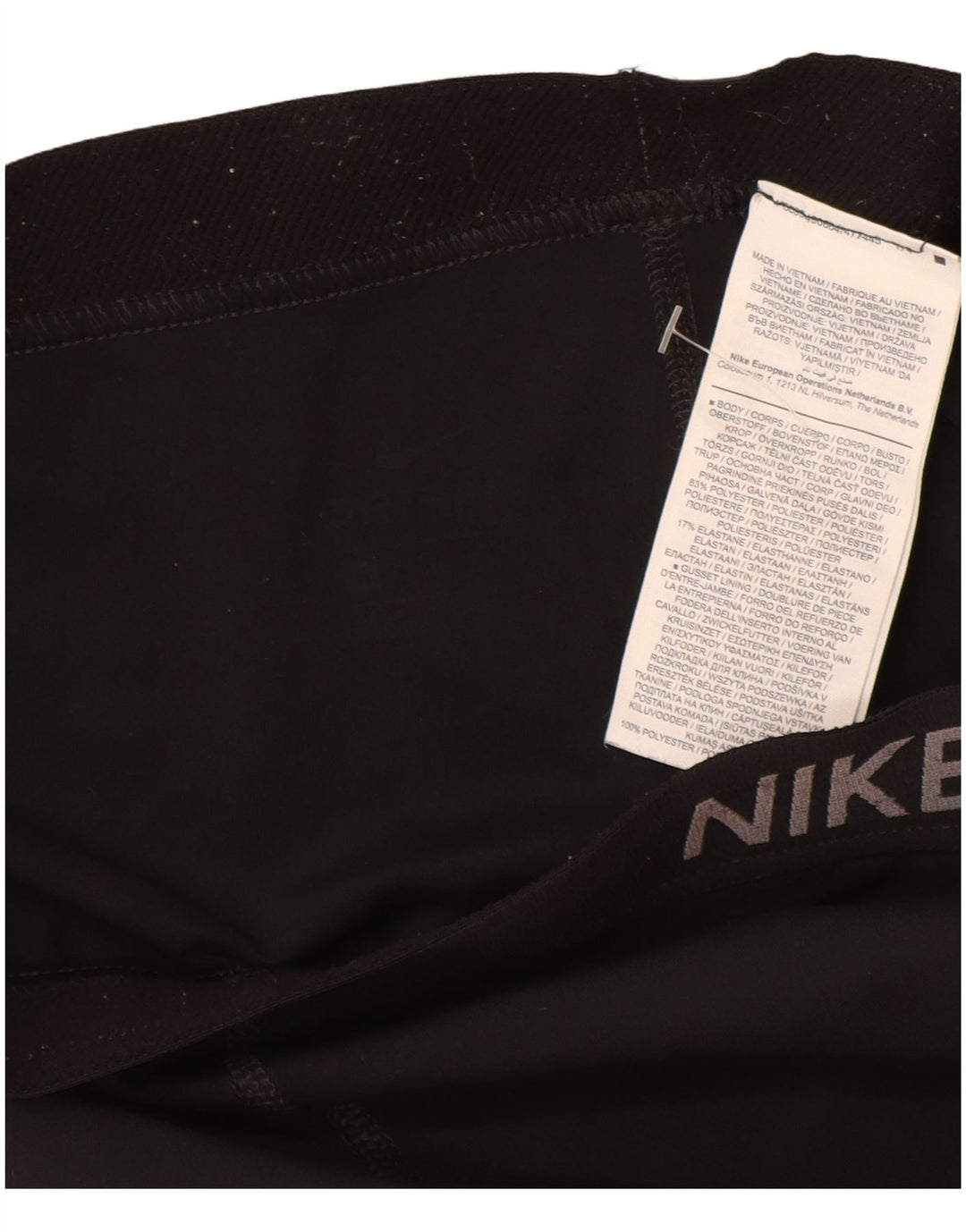 Nike Womens Grafiske Crop Leggings UK 8 Small Black Polyester