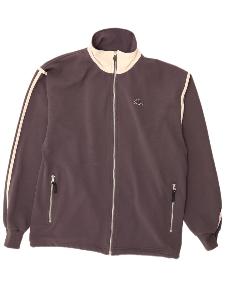 KAPPA Træningsdragt til mænd, topjakke, stor grå polyester