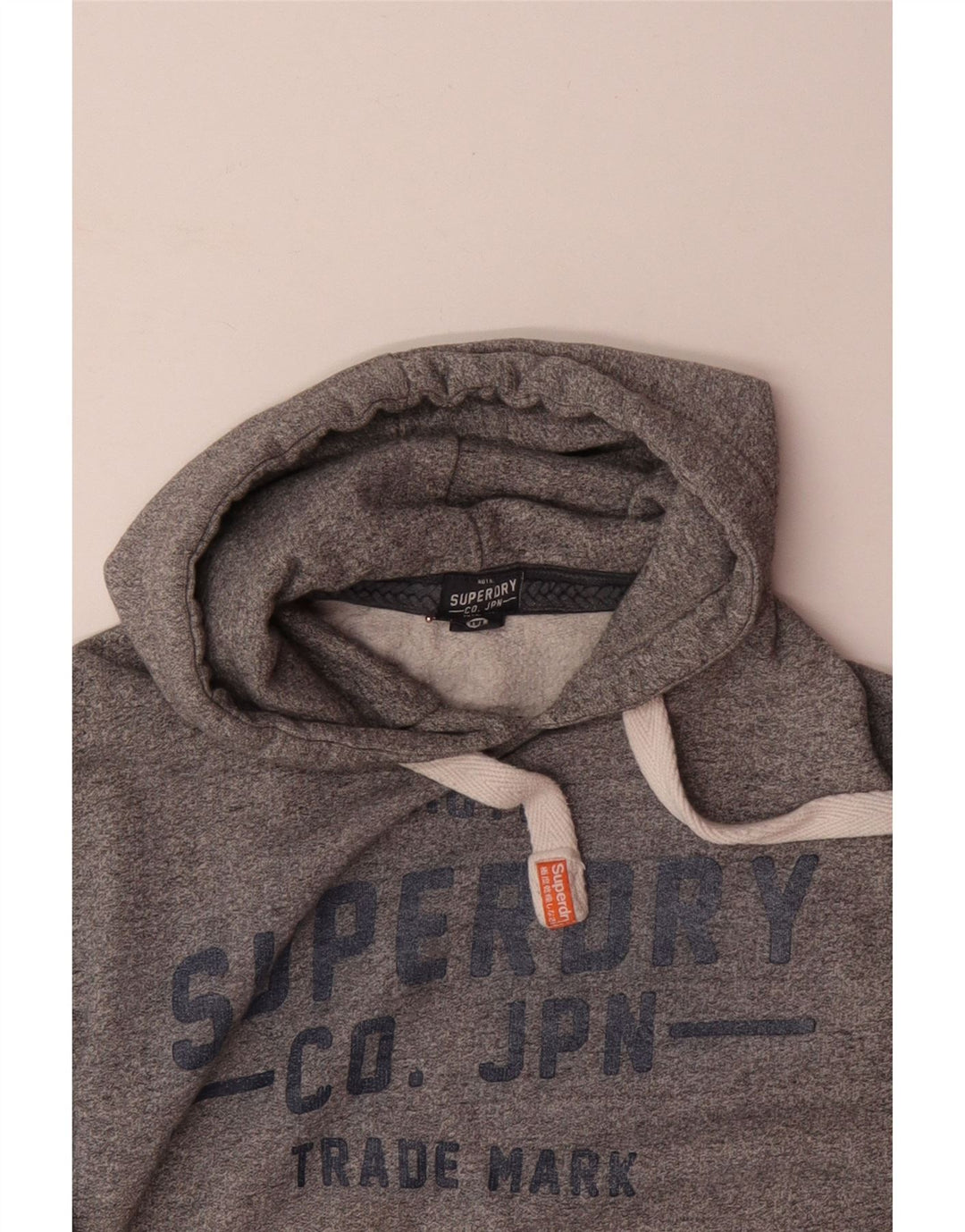 SUPERDRY Grafisk hættetrøje til mænd Medium Grå Flecked Bomuld