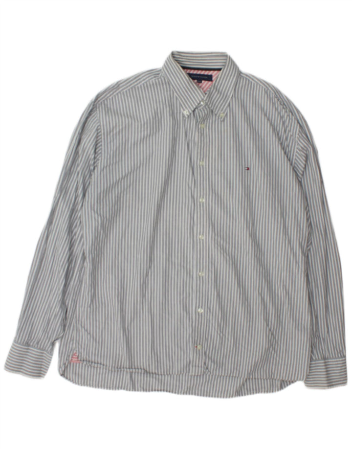 Tommy Hilfiger Herreskjorte 2XL Gråstribet bomuld