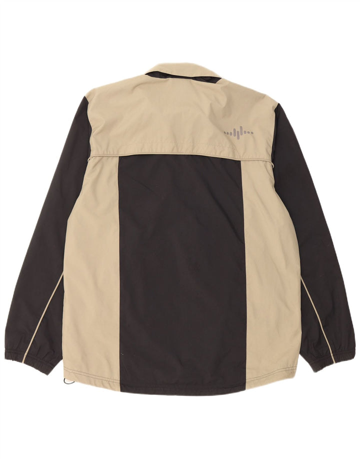 ADIDAS Regnjakke med hætte til mænd UK 38 Medium Sort Colourblock Polyester