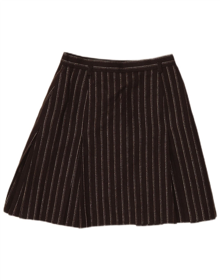 Dream Womens A-Line nederdel UK 8 Small W24 Brun stribet uld