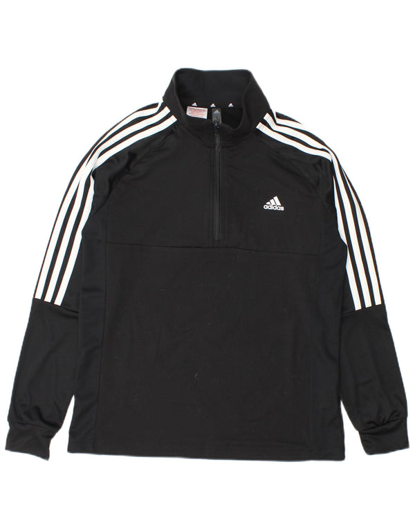 Adidas Boys Aeroready Zip Neck Pullover Træningsdragt Top 13-14 år Sort