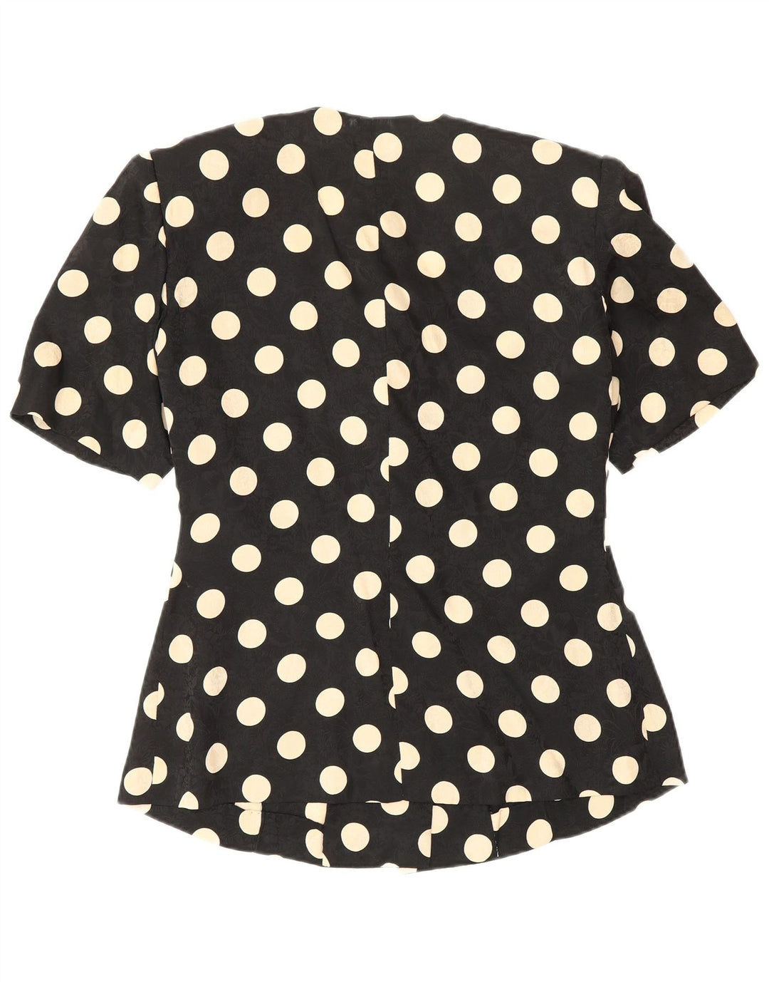 Vintage Kvinder kortærmet 2-delt nederdel Sæt UK 12 Medium W28 Sort