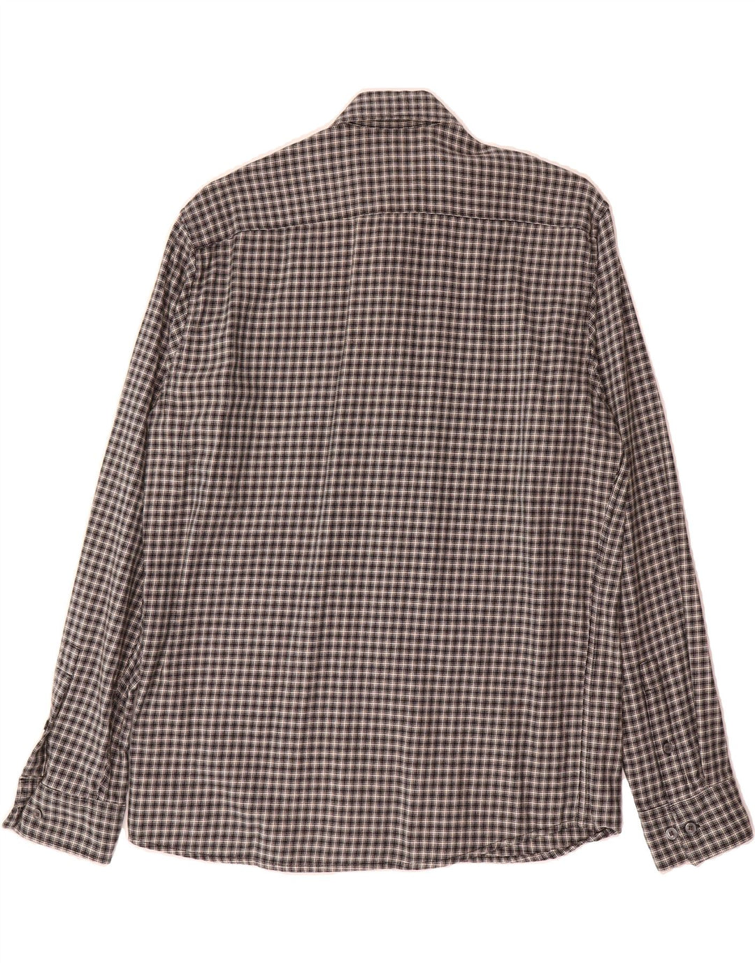 MARC O'POLO Mens Regular Fit Shirt Size 39/40 Medium Black Check Cotton Vintage Marc O'Polo and Second-Hand Marc O'Polo from Messina Hembry 