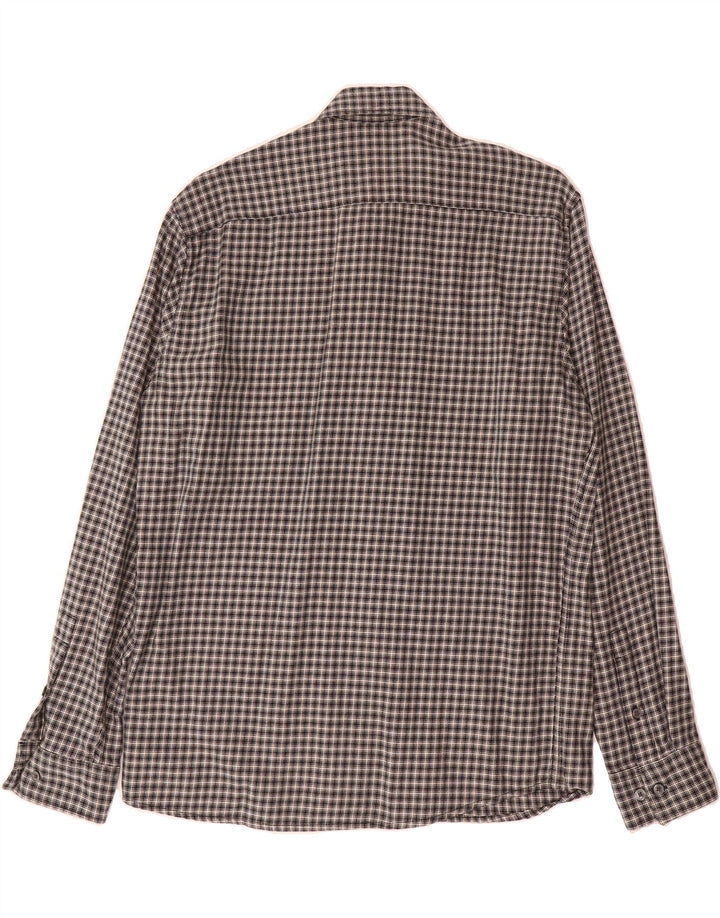 MARC O'POLO Mens Regular Fit Shirt Size 39/40 Medium Black Check Cotton Vintage Marc O'Polo and Second-Hand Marc O'Polo from Messina Hembry 