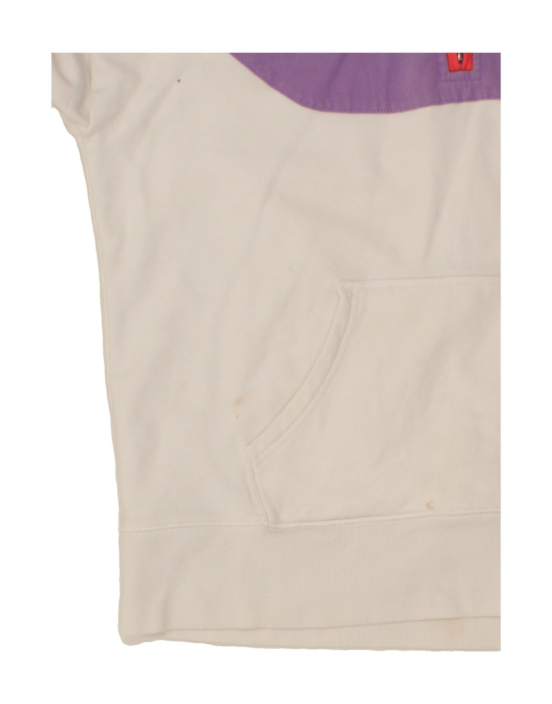 JACK WILLS Womens Oversized Hoodie Jumper UK 12 Medium  White Colourblock Vintage Jack Wills and Second-Hand Jack Wills from Messina Hembry 