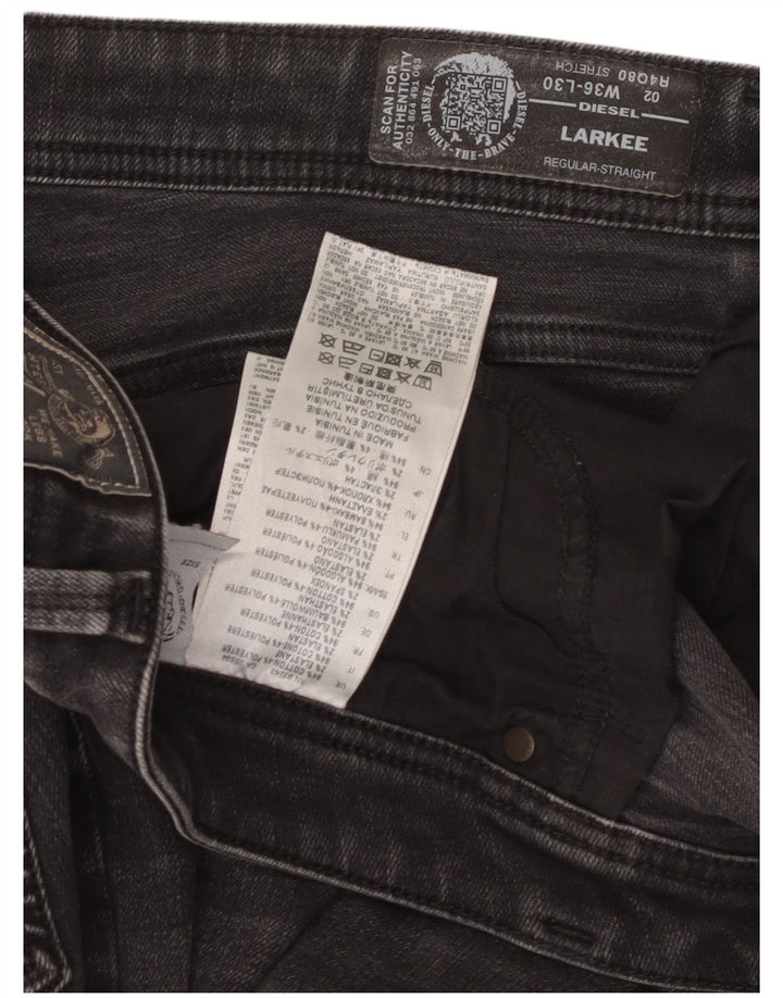 Diesel Dame Larkee Regular Straight Jeans W36 L30 Sort Bomuld