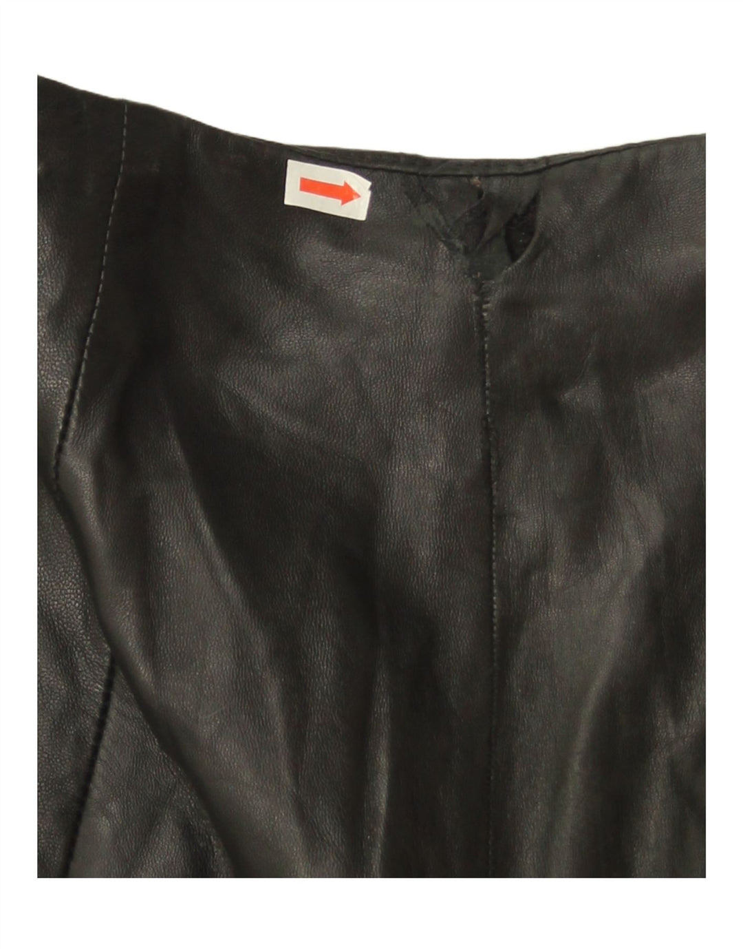 Mango Dame Slim Læderbukser EU 36 Small W24 L27 Sort Læder