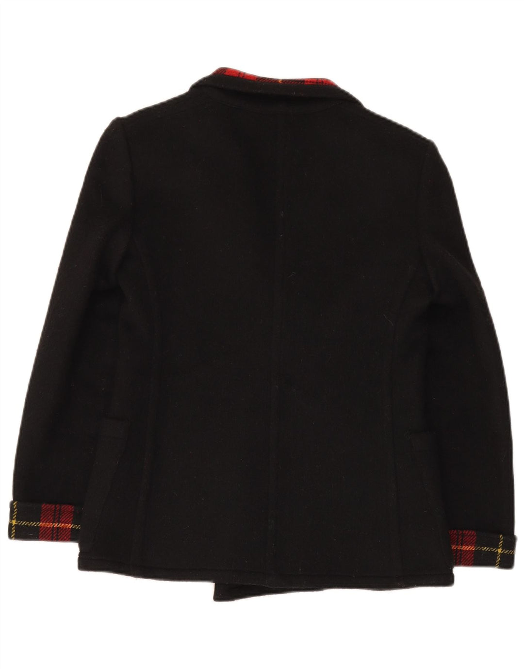 Vintage dobbeltradet blazerjakke til kvinder IT 42 Medium Black Check