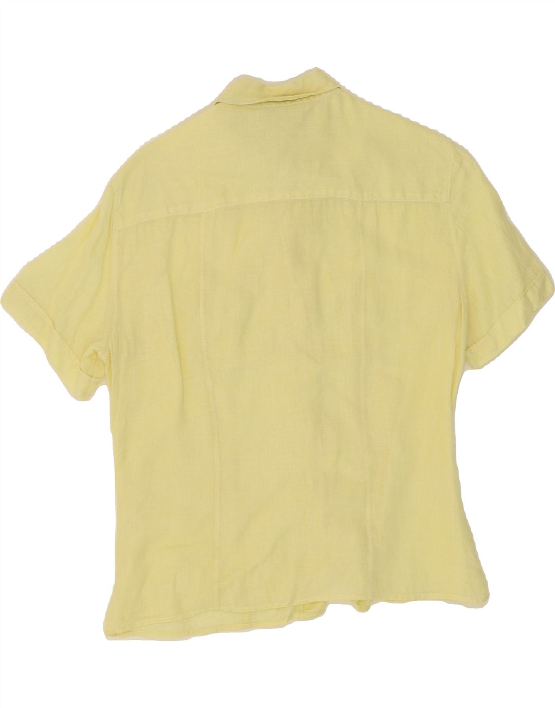 MARELLA Womens Short Sleeve Shirt IT 44 Medium Yellow Vintage Marella and Second-Hand Marella from Messina Hembry 