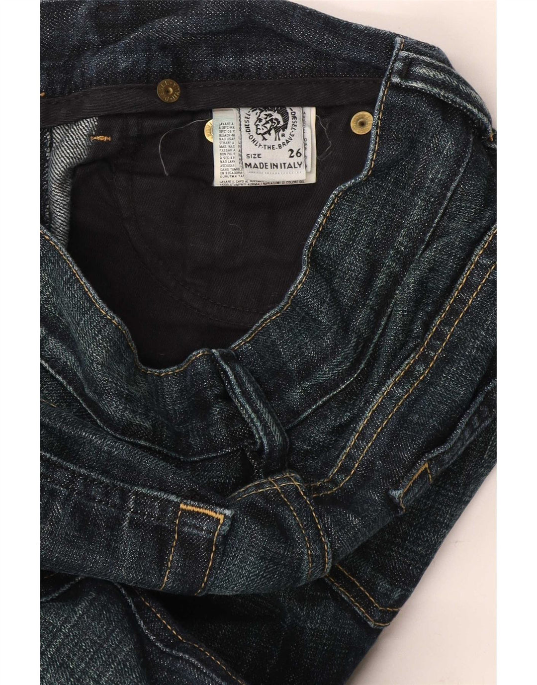 Diesel Dame Bootcut Jeans W26 L31 Marineblå Bomuld