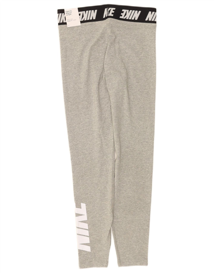 Nike Dame Tight Fit Grafiske Leggings UK 12 Medium Grey Colourblock