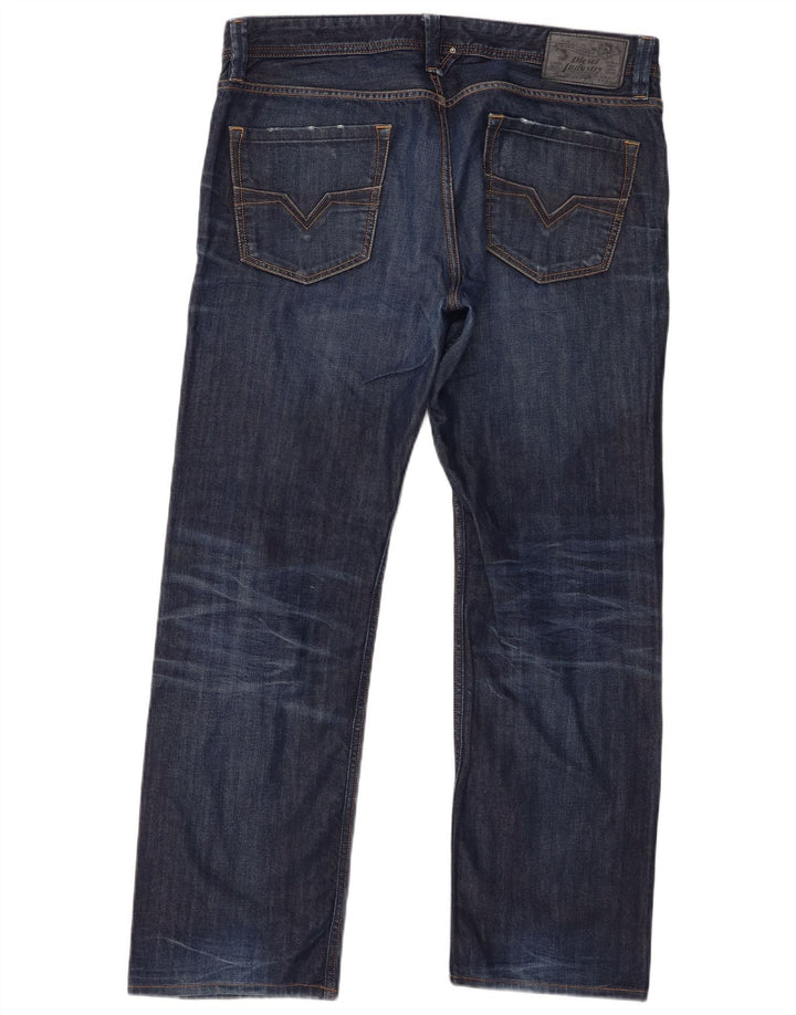 Diesel Herre Larkee Regular Straight Jeans W36 L30 Marineblå Bomuld