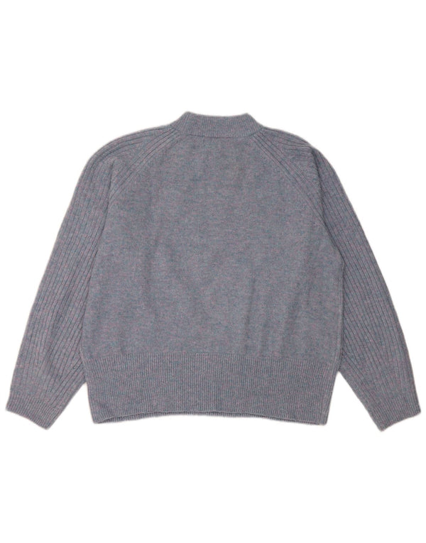 Marks & Spencer Dame Turtle Neck Sweater UK 14 Medium Blue Flecked