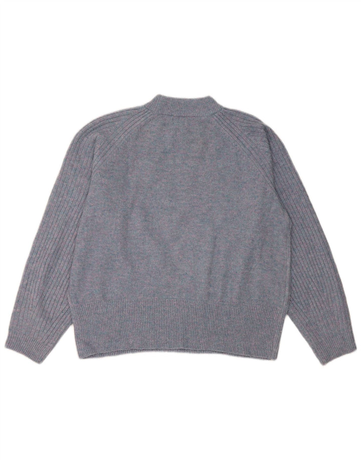 Marks & Spencer Dame Turtle Neck Sweater UK 14 Medium Blue Flecked