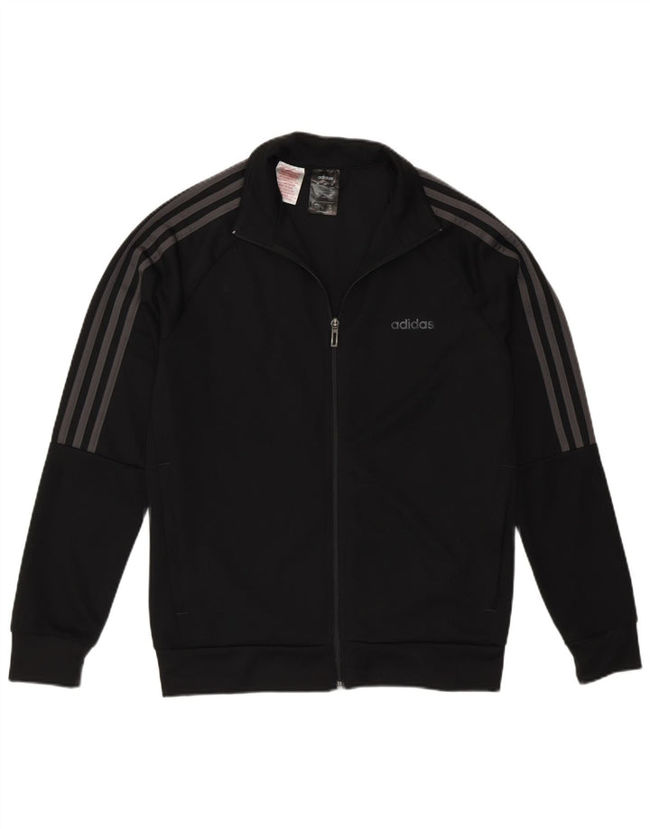 Adidas drenge Climalite træningsdragt topjakke 13-14 år sort polyester
