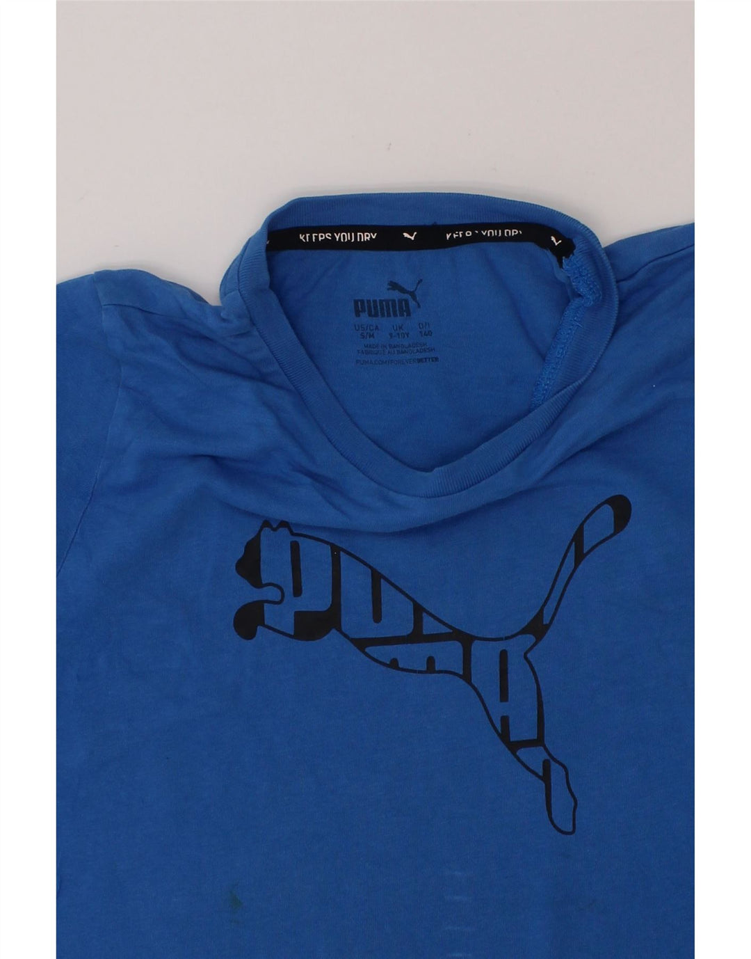 PUMA Boys Graphic T-Shirt Top 9-10 Years Blue Vintage Puma and Second-Hand Puma from Messina Hembry 